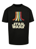 F4NT4STIC Heavy Oversize T-Shirt Star Wars Retro Rainbow in schwarz