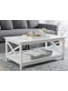 Beliani Couchtisch FOSTER in Weiß - (W) 55 x (H) 45 x (L) 100 cm