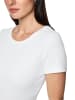MARC CAIN COLLECTIONS Figurbetontes Kurzarm-Shirt in Weiß