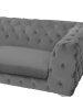 Beliani 3-Sitzer Sofa SOTRA in Grau/Silber - (W) 224 x (H) 70 x (L) 85 cm