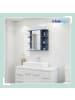 relaxdays Spiegelschrank in Blaugrau - (B)62 x (H)64 x (T)21 cm
