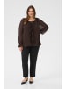 KAFFE curve Langarm-Bluse KCmilanna Regular fit in Black Coffee