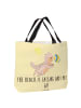 Mr. & Mrs. Panda Shopper Sommer Meer Strand mit Spruch in Gelb Pastell