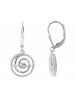 Adeliás Damen Ohrhänger Spirale aus 925 Silber mit Zirkonia in silber