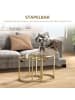 HOMCOM Couchtisch-Set-50L x 50B x 50,5H cm-Gold