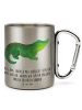 Mr. & Mrs. Panda Edelstahltasse Krokodil mit Spruch in Silber