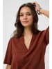 Kaffe Kurzarm-Bluse KAgina Regular fit in Henna
