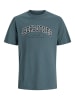 JACK & JONES Junior T-Shirt  JJECALEB VARSITY TEE SS O-NECK in stormy weather