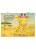 Mr. & Mrs. Panda Box Giraffe Blumenkranz Design mit Spruch in Weiß