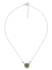 mantraroma 925er Silber - Collierketten (L) 43 cm mit Peridot facettiert
