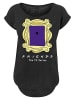 F4NT4STIC Long Cut T-Shirt FRIENDS TV Serie Door Peephole in schwarz
