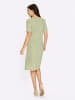 Sieh an! Jerseykleid in pistazie-khaki-bedruckt