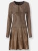 Heine Strickkleid in camel-schwarz-gestreift
