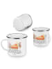 Mr. & Mrs. Panda Camping Emaille Tasse 6. Hochzeitstag Zuckerhoc... in Weiß