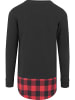 Urban Classics Sweater in blk/blk/red