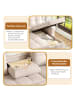 ABRIHOME 2-tlg Schlafsofa mit Schlaffunktion und Stauraum in Beige