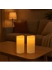 relaxdays 2 x LED Kerzen in Weiß - (H)24,5 x Ø 10 cm