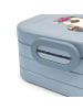 Mr. & Mrs. Panda Lunch Box Pinguin Kokosnuss Motiv mit Spruch in Blau Pastell