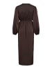Vila Kleid mit V-Ausschnitt in Coffee Bean1