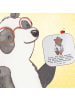 Mr. & Mrs. Panda Glasuntersetzer Arzt Probleme Lösen mit Spruch in Weiß