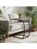 relaxdays Beistelltisch in Holzoptik/ Schwarz - (B)47,5 x (H)58,5 x (T)25 cm