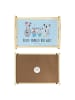Mr. & Mrs. Panda Tablett Koala Familie zwei mit Spruch in Blau Pastell