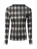 OPUS Langarmshirt Secki in schwarz ecru