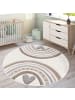 KADIMA DESIGN Kinderteppich Regenbogen mit Herz Kinderzimmer in Beige