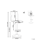 Beliani 2er-Set Drehhocker LUCERNE in Beige/Silber