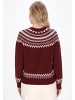 DreiMaster Maritim Women Sweater in wine red offwhite