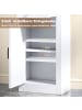 COSTWAY Badezimmerschrank schmal 40 x 24 x 173cm in Weiß