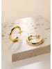 Hey Happiness Vergold. Creolen 3/4 Ohrringe Edelstahl in Gold - (D) 2,5 cm