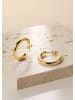 Hey Happiness Vergold. Creolen 3/4 Ohrringe Edelstahl in Gold - (D) 2,5 cm