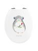 Mr. & Mrs. Panda Motiv WC Sitz Chinchilla Blume ohne Spruch in Weiß