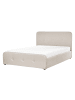 Beliani Doppelbett RENNES in Beige/Schwarz - (W) 150 x (H) 98 x (L) 217 cm
