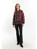 IZIA Damen Pullover in Schwarz Weiss Rot
