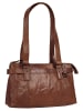 SPIKES & SPARROW Handtasche echt Leder in cognac