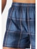 Schiesser Boxershorts Web in Grau / hellblau / rot