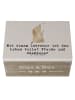 Mr. & Mrs. Panda Erinnerungsbox Labradorleben mit Spruch in Grau Pastell