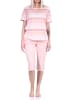 NORMANN Capri Schlafanzug kurzarm Pyjama - 72634 in rosa