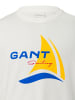 Gant T-Shirt in ecru blau