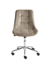 Beliani Bürostuhl MELROSE in Beige/Schwarz/Silber - (W) 60 x (H) 82 x (L) 60 cm