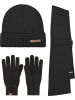 normani Merinowolle Winterset Mütze, Schal und Handschuhe Yuma in Anthrazit
