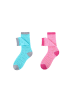 MUNADUNA 2er-Pack Lochmuster-Socken-Farb-Mix