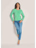 MADELEINE Basic Strickjacke mit Halbarmpullover in smaragd / melange