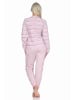 NORMANN Pflegeoverall langarm Reissverschluss Streifen - 73724 in rosa