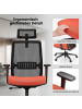 COSTWAY Ergonomischer Bürostuhl in Schwarz