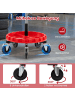 COSTWAY Werkstatthocker mit Rollen in Rot