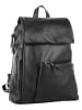 Cluty City-Rucksack echt Leder in schwarz