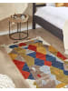 Beliani Kelim ARZAKAN in Bunt/Rot/Blau - (W) 80 x (L) 150 cm